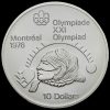 Canada 1975 .925 Silver 10 Dollars, Montreal Olympics, Shotput Reverse