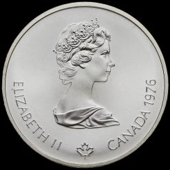 Canada 1975 .925 Silver 10 Dollars, Montreal Olympics, Football Obverse
