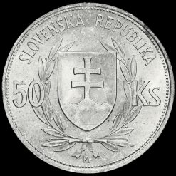 Slovakia 1944 Silver 50 Korun Obverse