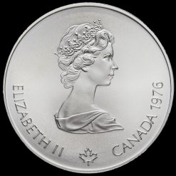Canada 1976 .925 Silver 5 Dollars, Montreal Olympics, Boxing Obverse