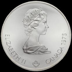 Canada 1975 .925 Silver 5 Dollars, Montreal Olympics, Diver Obverse