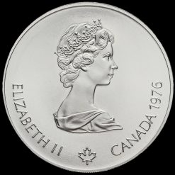 Canada 1976 .925 Silver 5 Dollars, Montreal Olympics, Olympic Village Obverse
