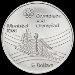 Canada 1976 .925 Silver 5 Dollars, Montreal Olympics, Olympic Village Reverse