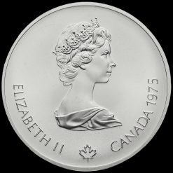 Canada 1975 .925 Silver 10 Dollars, Montreal Olympics, Hurdles Obverse