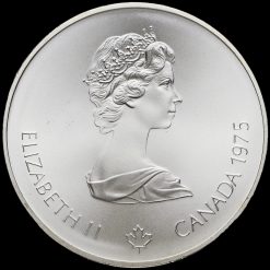 Canada 1975 .925 Silver 10 Dollars, Montreal Olympics, Sailing Obverse