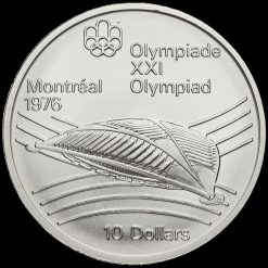 Canada 1976 .925 Silver 10 Dollars, Montreal Olympics, Olympic Velodrome Reverse