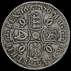 1679 Charles II Early Milled Silver Half Crown Reverse