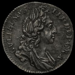 1696 William III Early Milled Silver Sixpence Obverse