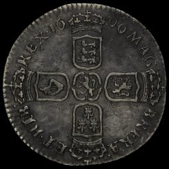 1696 William III Early Milled Silver Sixpence Reverse