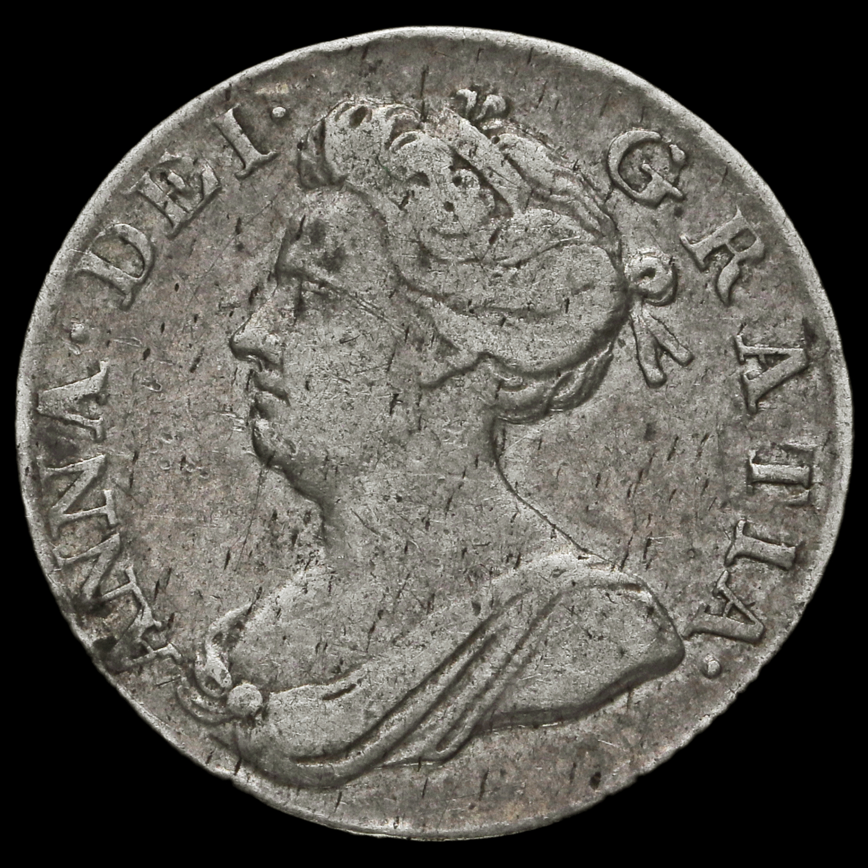 1706 Queen Anne Early Milled Silver Maundy Fourpence, AVF