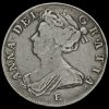 1708 E Queen Anne Early Milled Silver Half Crown Obverse