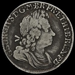 1720 George I Early Milled Silver Shilling Obverse
