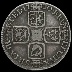 1720 George I Early Milled Silver Shilling Reverse
