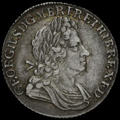 1723 George I Early Milled Silver SSC Shilling Obverse