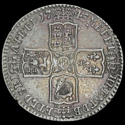 1745 George II Early Milled Silver Lima Half Crown Reverse