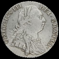 1787 George III Early Milled Silver Shilling Obverse