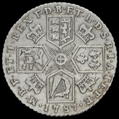 1787 George III Early Milled Silver Shilling Reverse