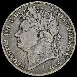1823 George IV Milled Silver Half Crown Obverse