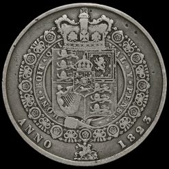 1823 George IV Milled Silver Half Crown Reverse