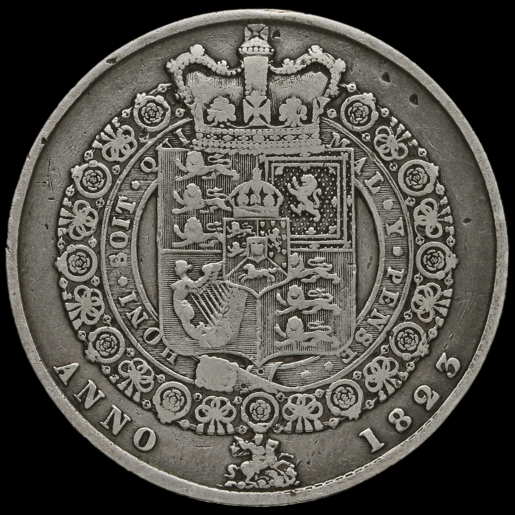 1823 George IV Milled Silver Half Crown 1823 George IV Milled Silver Half Crown
