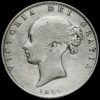 1846 Queen Victoria Young Head Silver Half Crown Obverse