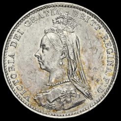 1887 Queen Victoria Jubilee Head Silver Threepence Obverse