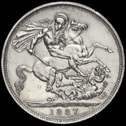 1887 Queen Victoria Jubilee Head Silver Crown Reverse