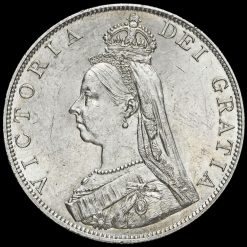 1887 Queen Victoria Jubilee Head Silver Double Florin, Roman One Obverse
