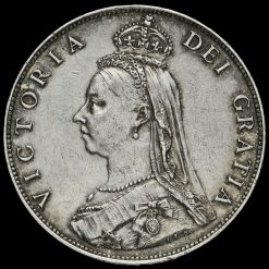 1887 Queen Victoria Jubilee Head Silver Florin Obverse