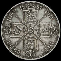 1887 Queen Victoria Jubilee Head Silver Florin Reverse