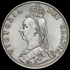 1887 Queen Victoria Jubilee Head Silver Florin Obverse