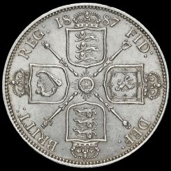 1887 Queen Victoria Jubilee Head Silver Florin Reverse