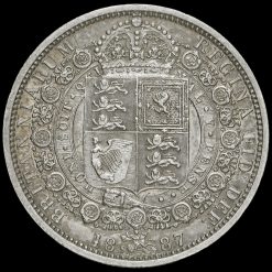 1887 Queen Victoria Jubilee Head Silver Half Crown Reverse