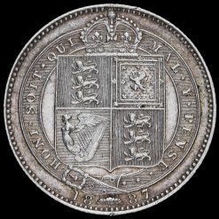 1887 Queen Victoria Jubilee Head Silver Shilling Reverse