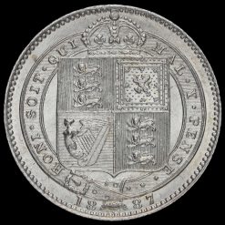 1887 Queen Victoria Jubilee Head Silver Shilling Obverse