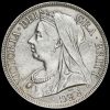 1895 Queen Victoria Veiled Head Silver Half Crown Obverse