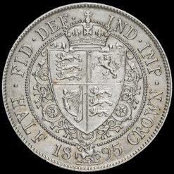 1895 Queen Victoria Veiled Head Silver Half Crown Reverse