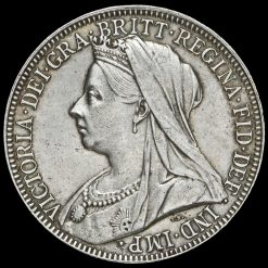 1897 Queen Victoria Veiled Head Silver Florin Obverse