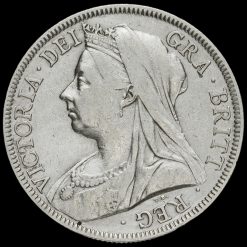 1898 Queen Victoria Veiled Head Silver Half Crown Obverse