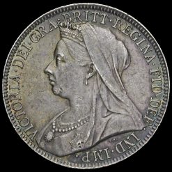 1899 Queen Victoria Veiled Head Silver Florin Obverse