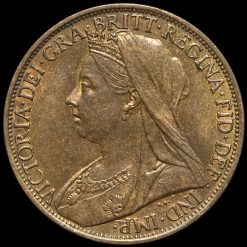 1900 Queen Victoria Veiled Head Penny Obverse
