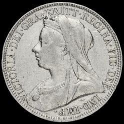 1901 Queen Victoria Veiled Head Silver Florin Obverse