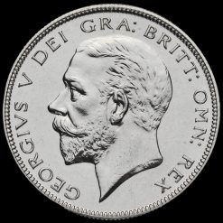 1927 George V Silver Proof Half Crown Obverse