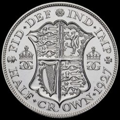 1927 George V Silver Proof Half Crown Reverse