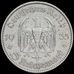 Germany 1935 Silver 5 Reichsmark Obverse