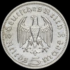 Germany 1936 Silver 5 Reichsmark Obverse