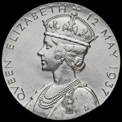 1937 King George VI and Queen Elizabeth Silver Coronation Medal Reverse