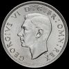 1937 George VI Silver Two Shilling Coin / Florin Obverse