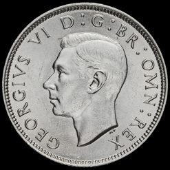 1937 George VI Silver Two Shilling Coin / Florin Obverse