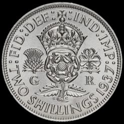 1937 George VI Silver Two Shilling Coin / Florin Reverse